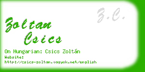 zoltan csics business card