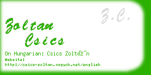zoltan csics business card